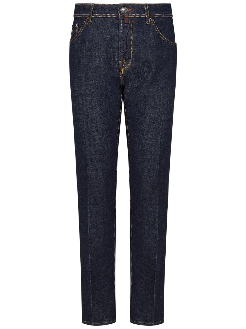Jacob Cohen Cropped Carrot Slim Fit Dark Blue Jeans