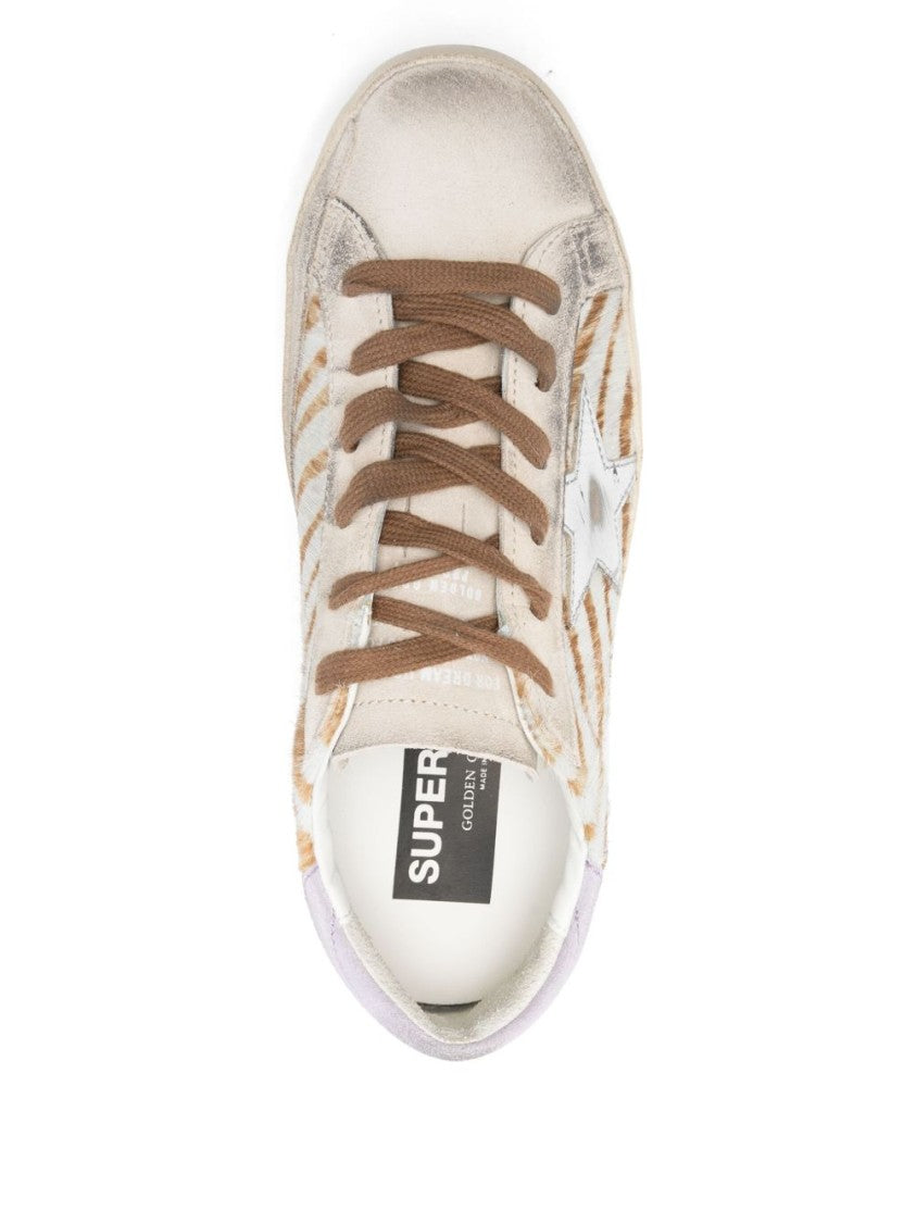 Golden Goose Super-Star Zebra Horsy Upper Suede Toe