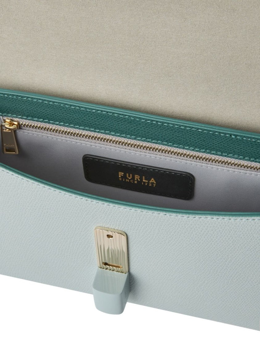 Furla Two-Tone Leather Detachable Strap Bag