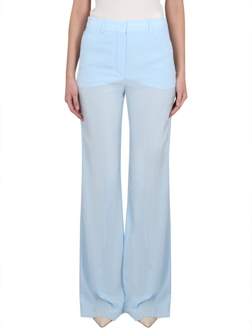 Max Mara Tailored Viscose Pants With Button Closure
