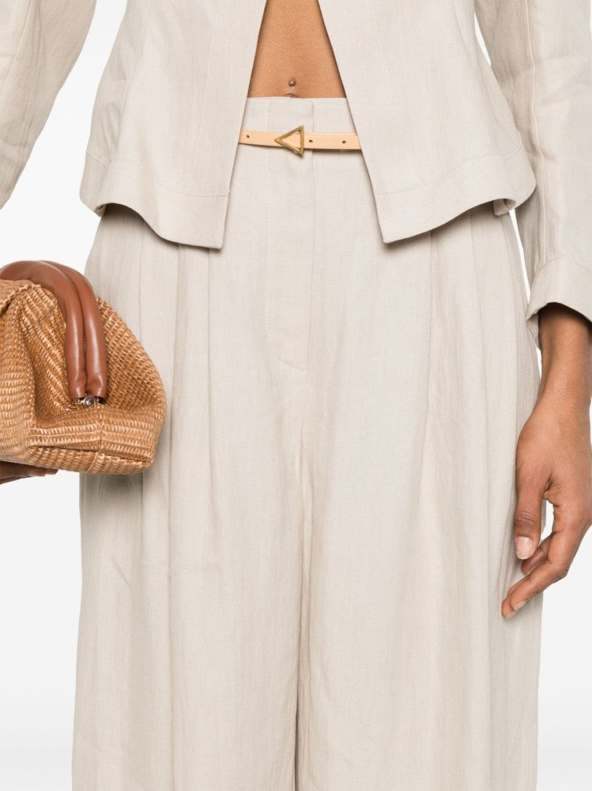 Giorgio Armani Relaxed Wide-Leg Trousers With Pleat Detailing