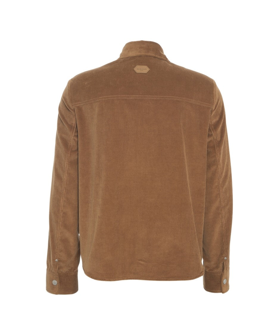 Jacob Cohen Corduroy Shirt Jacket With Timeless Silhouette And Ribbed Texture