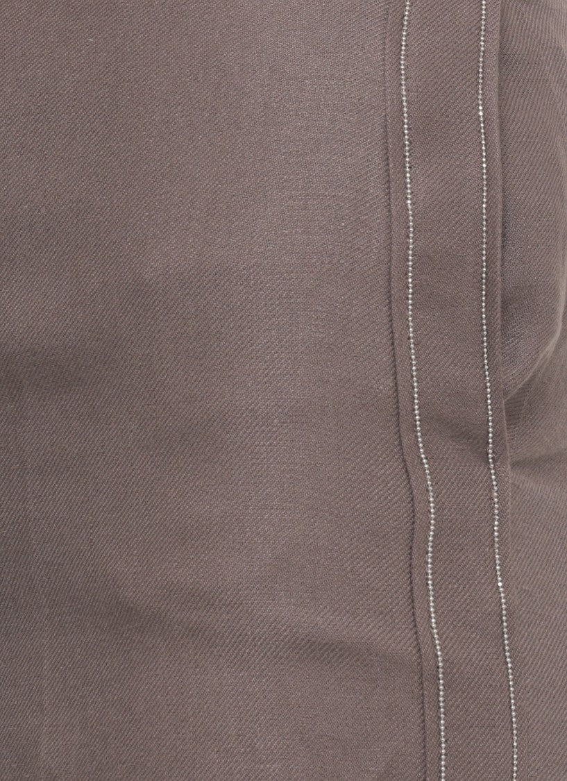 Peserico Brown Bright Light Point Pants