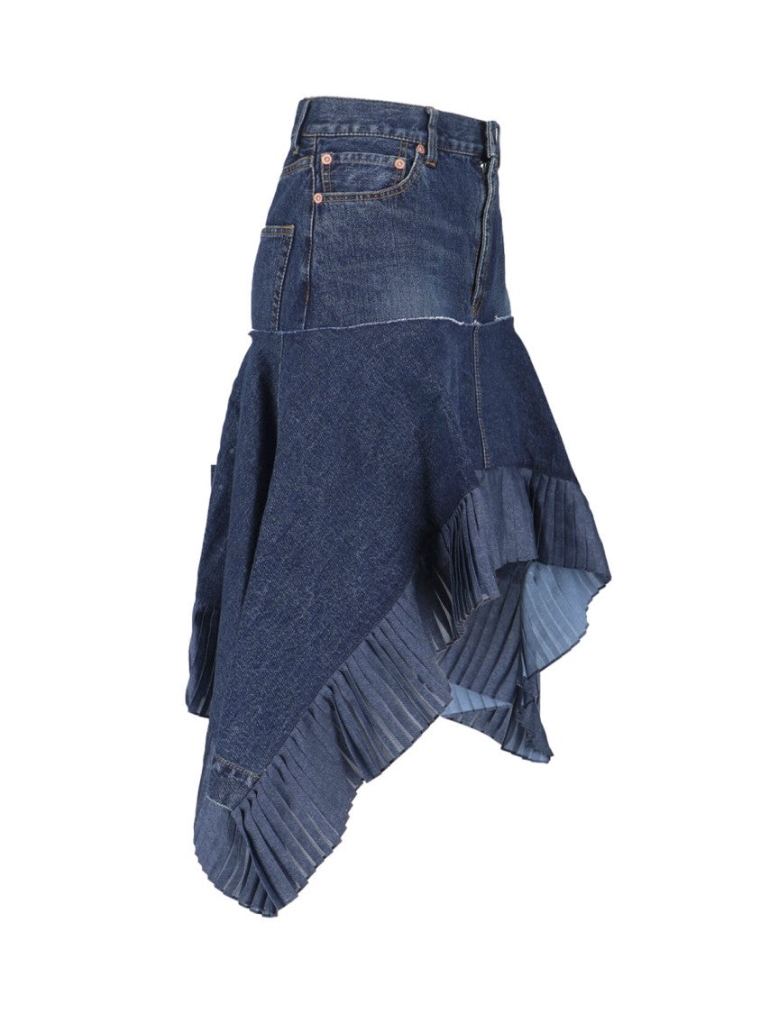 Sacai Layered Asymmetrical Skirt With Structured Design