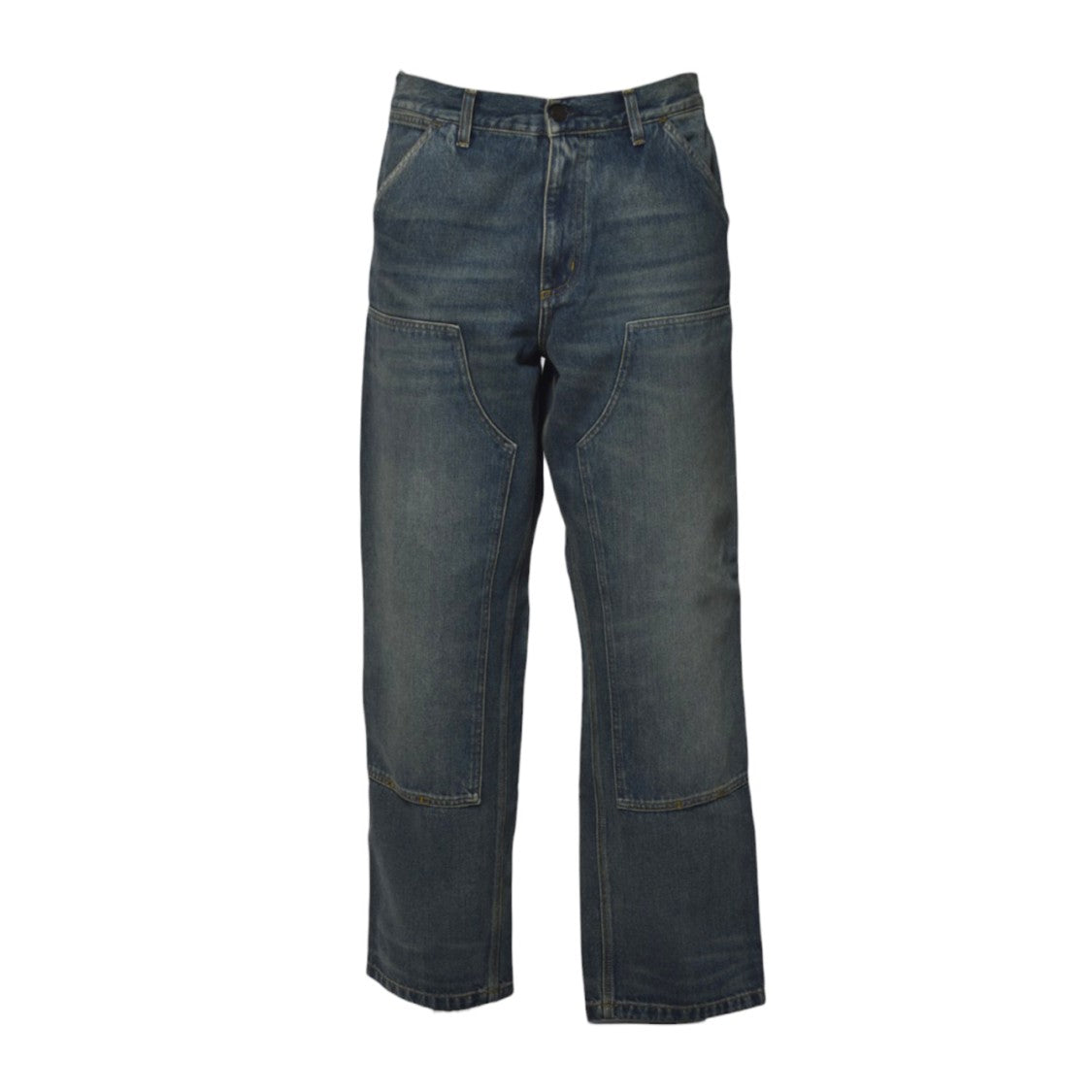 Carhartt Wip Jeans Double Knee In Denim Blu Carhartt