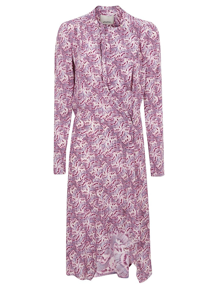 Isabel Marant Floral Wrap Dress With Long Sleeves