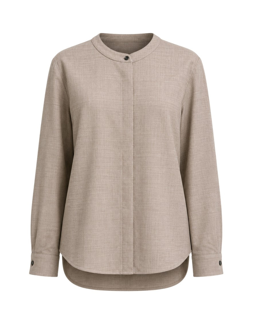 Nine In The Morning Orzo Long-Sleeved Wool Shirt