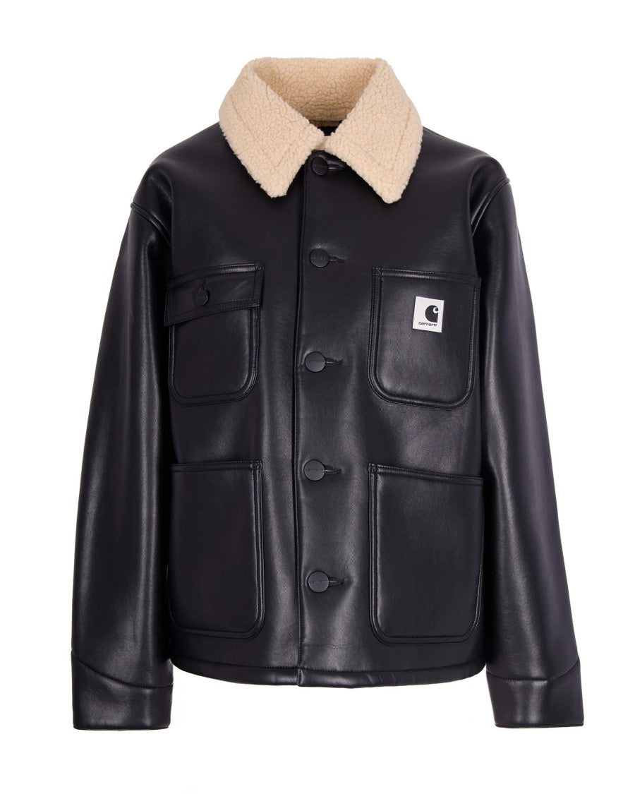Carhartt Wip Structured Synthetic Leather Jacket