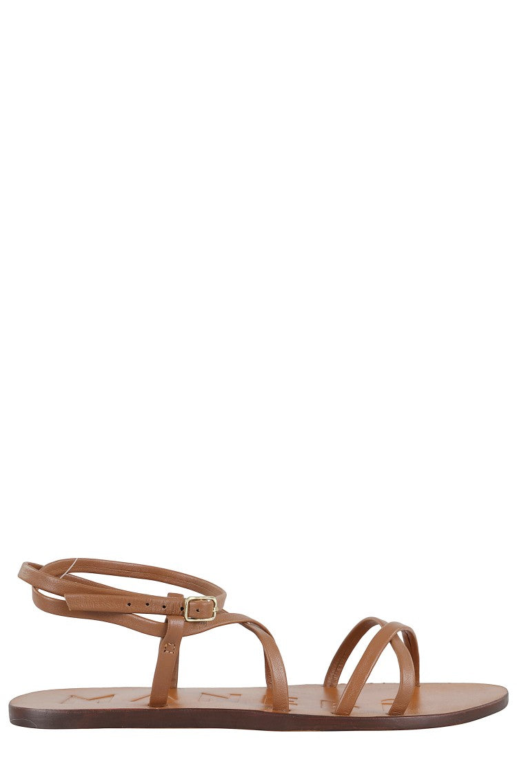 Manebi Brown Leather Canyon Sandals