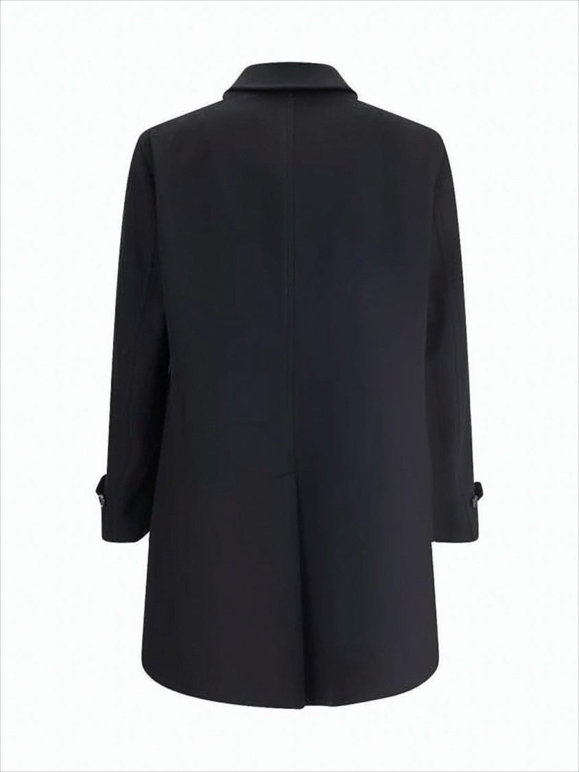 Lardini Wool Coat With Concealed Button Placket