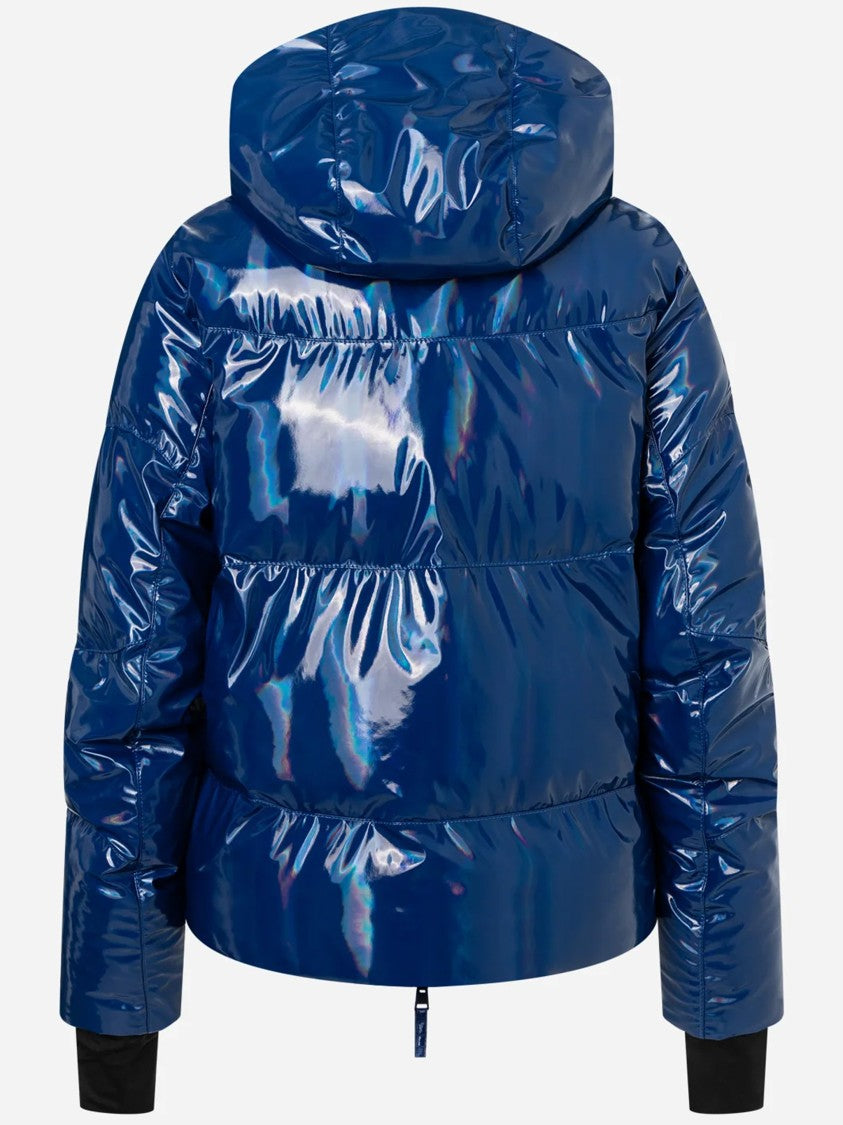 Jet Set Blue Rosalia Iridescent Quilted Jacket