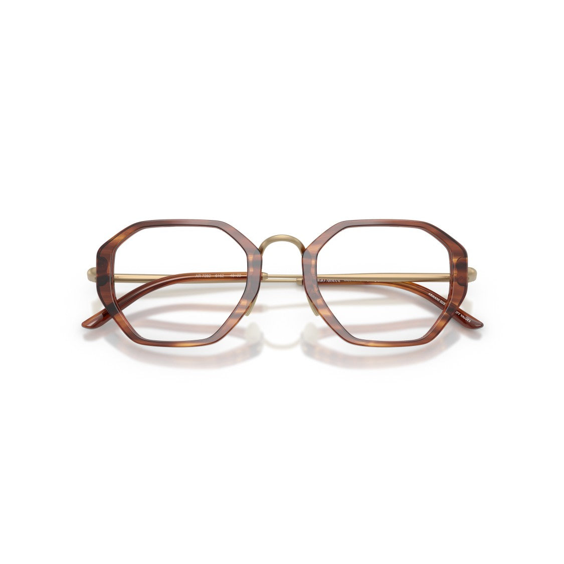 Giorgio Armani 0Ar7282 Geometric Tortoiseshell Eyeglasses With Gold Accents