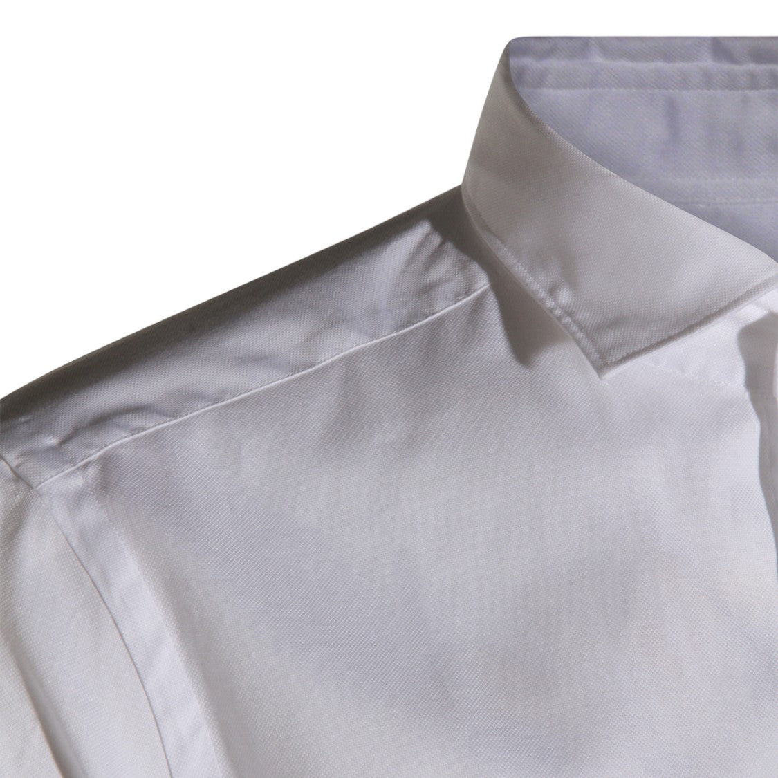 Glanshirt Long-Sleeve White Tailored Shirt With Pointed Collar