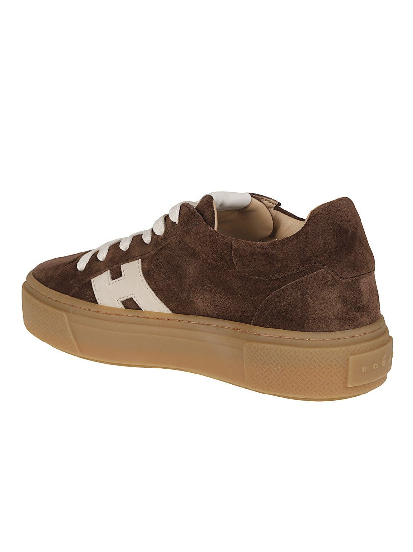 Hogan Brown H705 Suede Sneakers