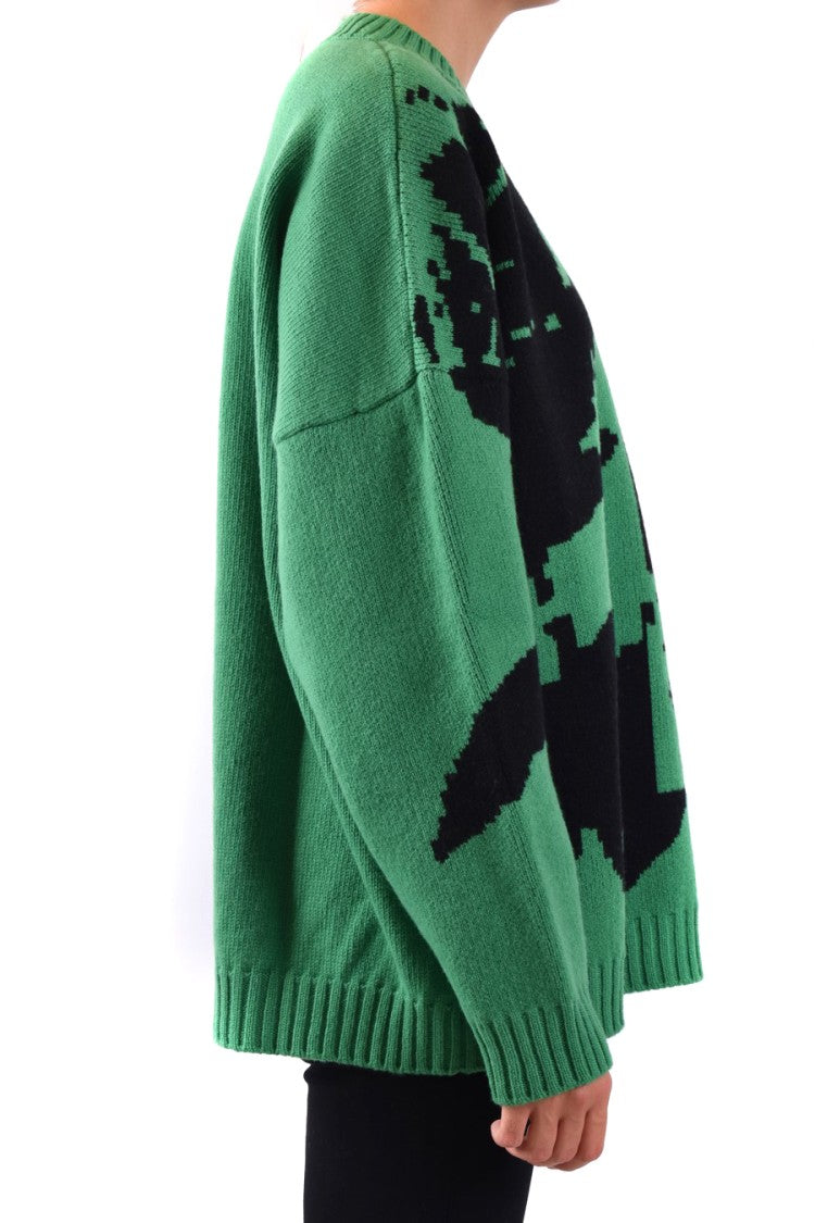 Philosophy Di Lorenzo Serafini Oversized Wool Sweater With Graphic Design
