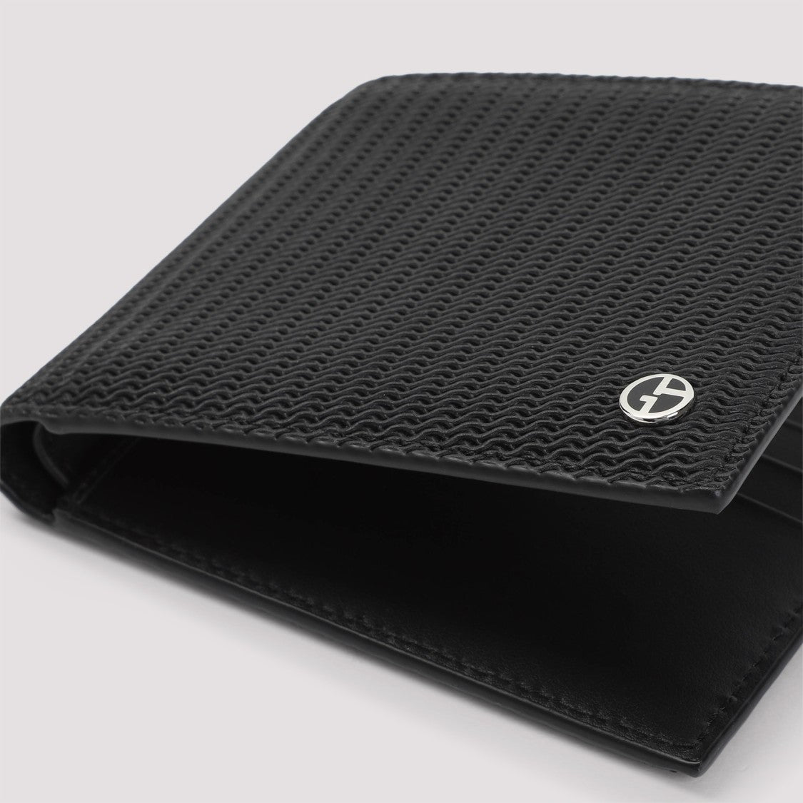 Giorgio Armani Black Calf Leather Wallet