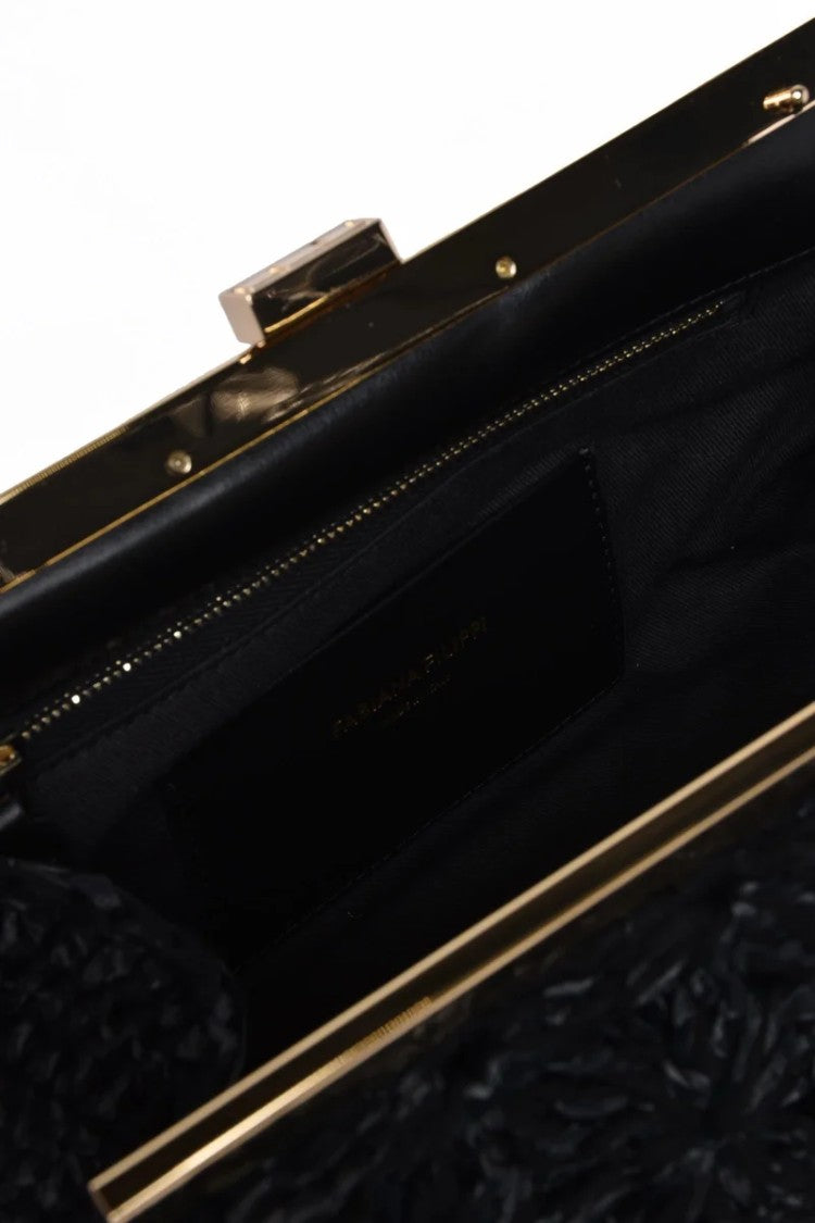 Fabiana Filippi Raffia Clutch - Black