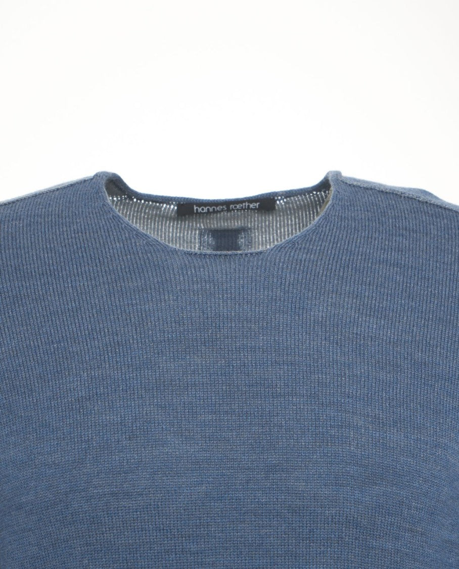 Hannes Roether Refined Wool Sweater With Ribbed Trim