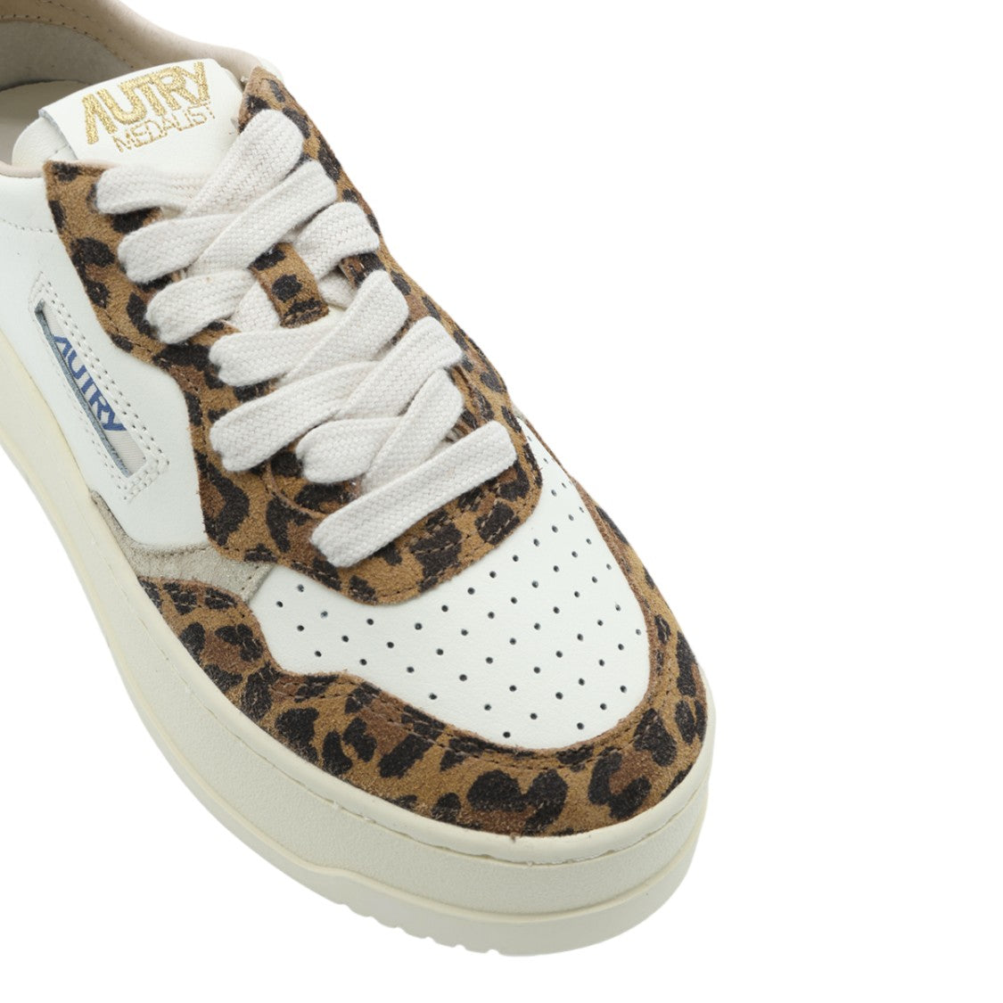 Autry Chunky Sole Sneakers With Leopard Print Accents