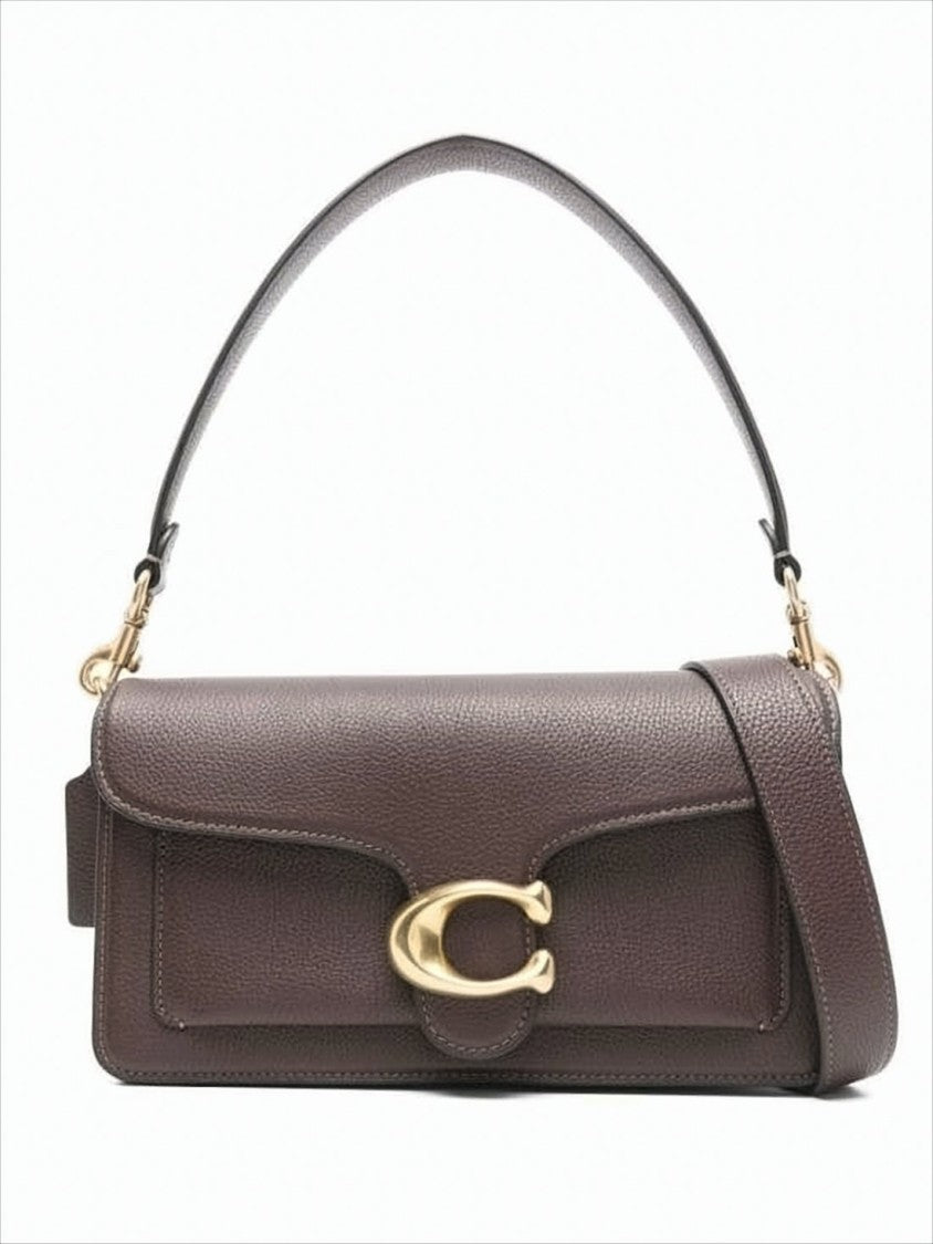 Coach Textured Cowhide Leather Crossbody Bag With Gold-Tone Clasp