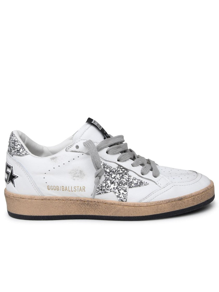 Golden Goose Superstar Sneakers In White Leather
