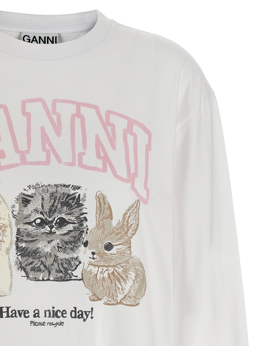 Ganni Animal Print' T-Shirt