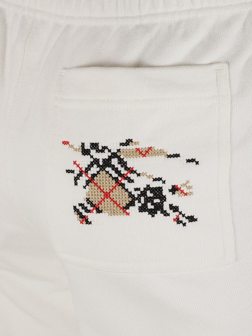 Burberry Refined White Cotton Sweatpants