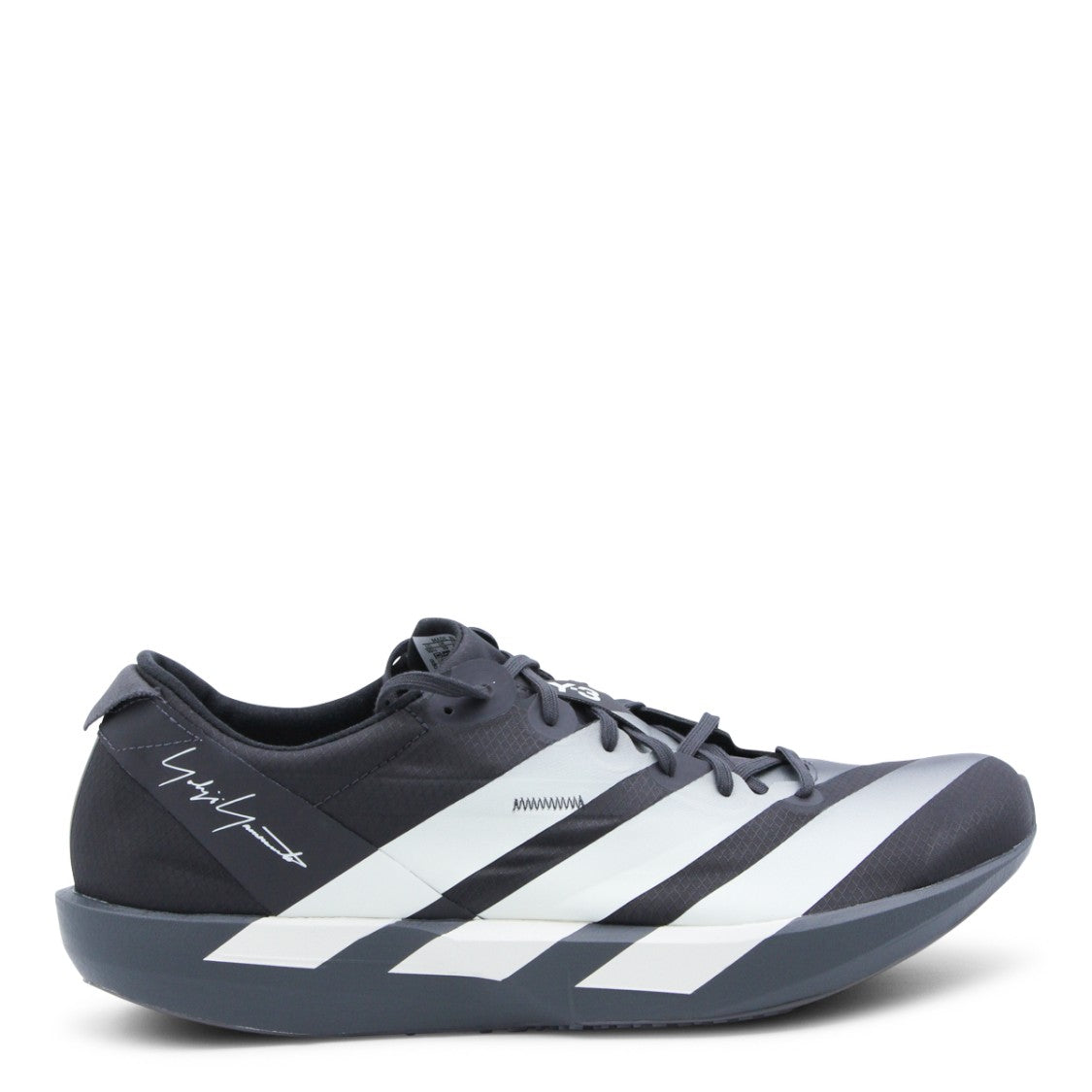 Y-3 Bold Black And White Leather Sneakers