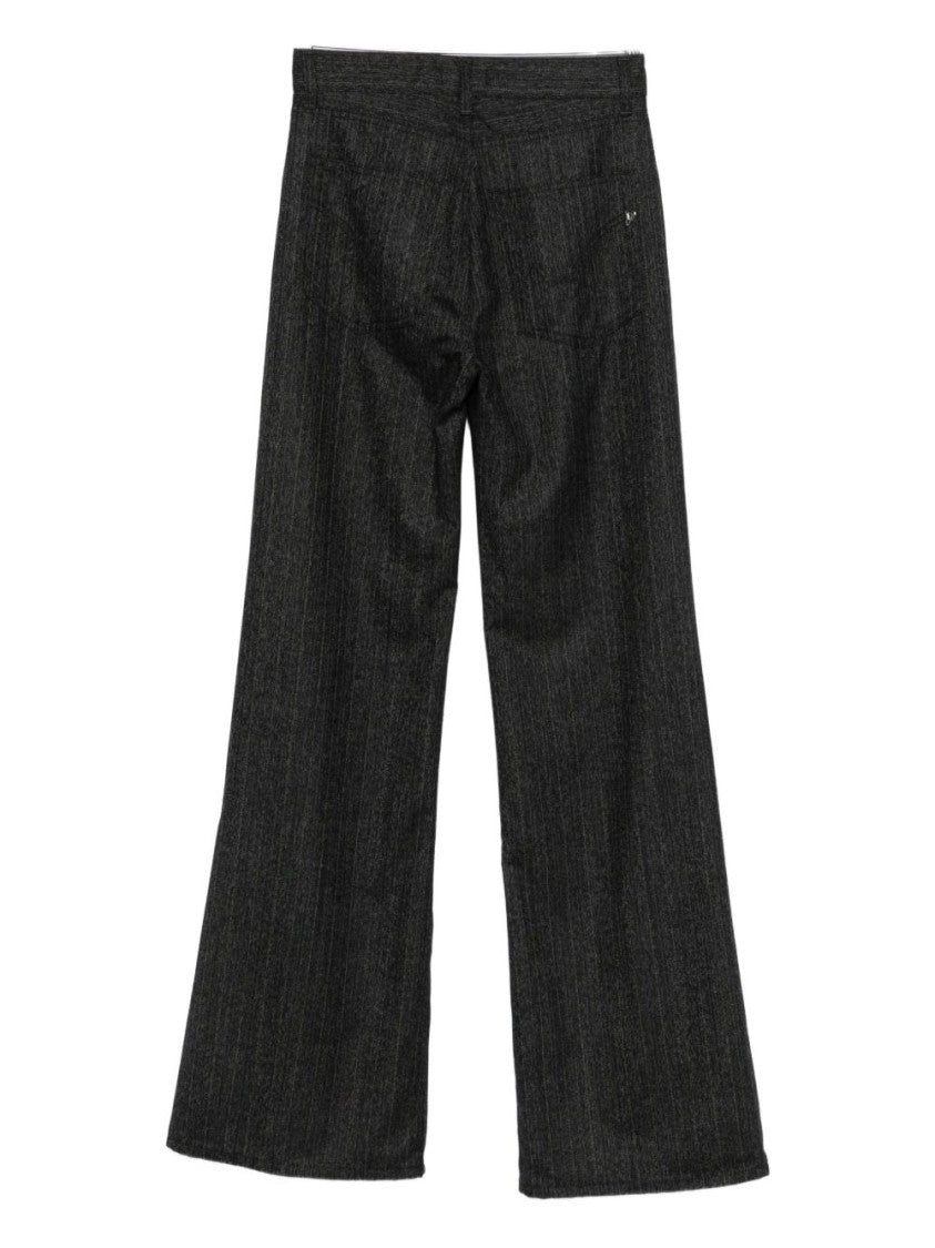 Dondup Wide-Leg Jeans With Subtle Pinstripe Design