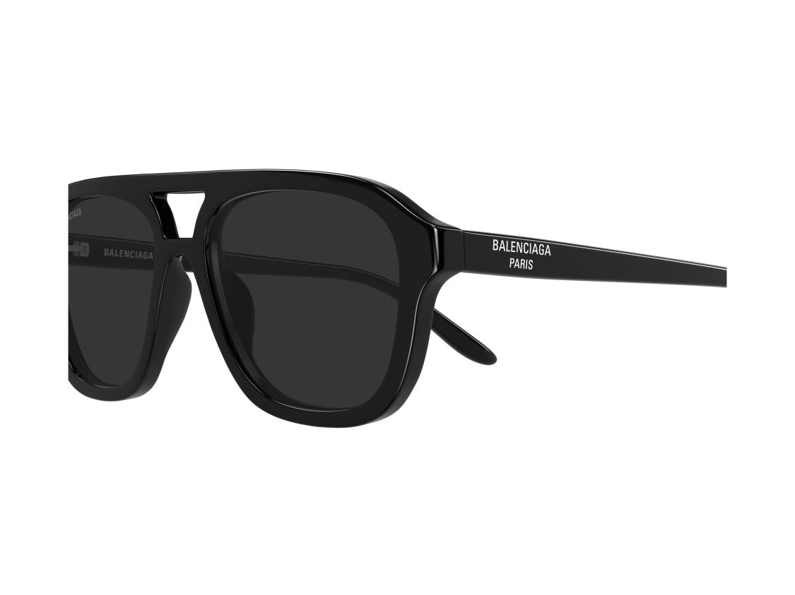 Balenciaga Bb0525s Black Keyhole Bridge Oversized Square Sunglasses