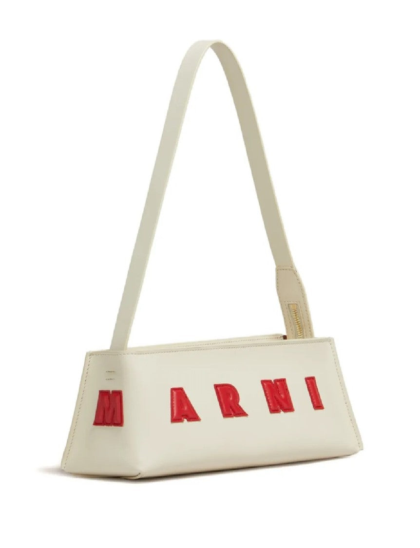 Marni Trapezoidal Calf Leather Shoulder Bag