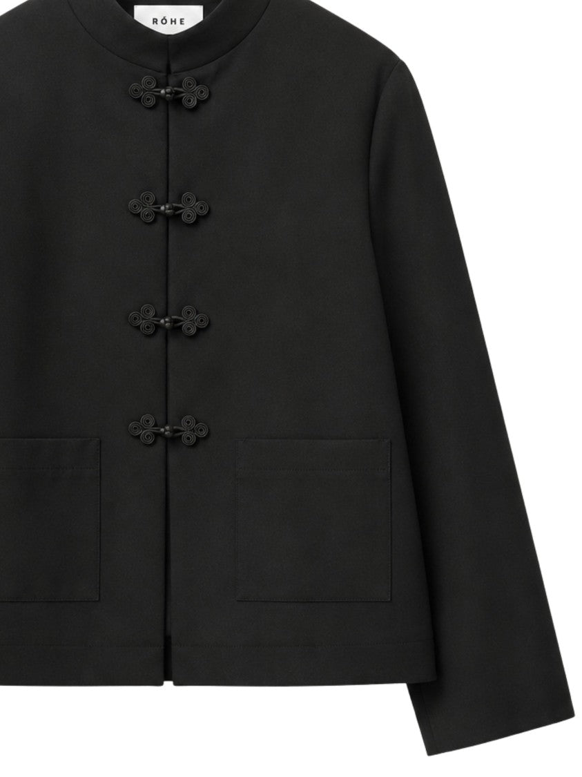 Róhe Black Virgin Wool Pankou Jacket
