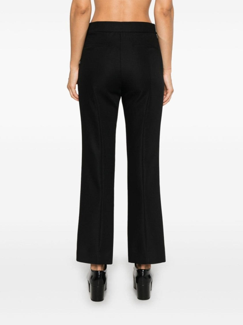 Gucci Flared Trousers With Embroidered Logo