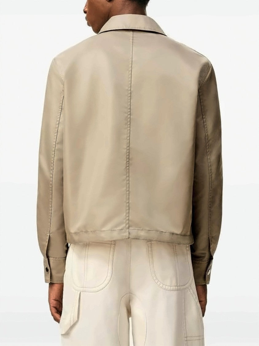 Ami Paris Cropped Boxy Jacket With Snap Button Closure