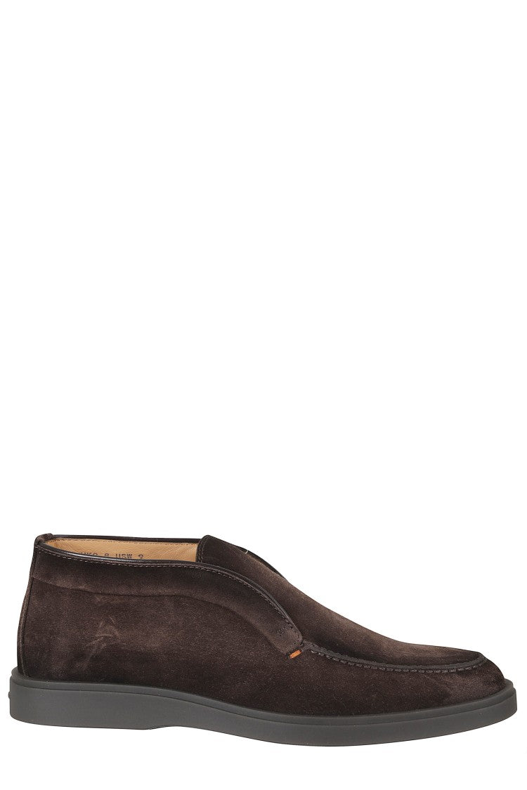 Santoni Dragon Hand-Stitched Suede Ankle Boots
