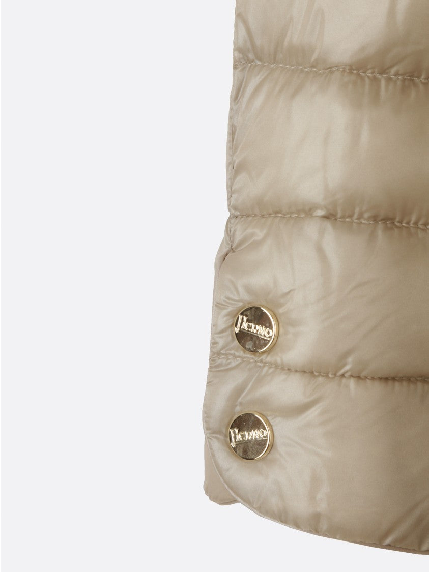 Herno Neutral Piumino Lightweight Petal Sleeve Jacket
