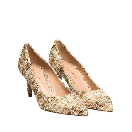 Gianvito Rossi Boucle Nude Pumps 70