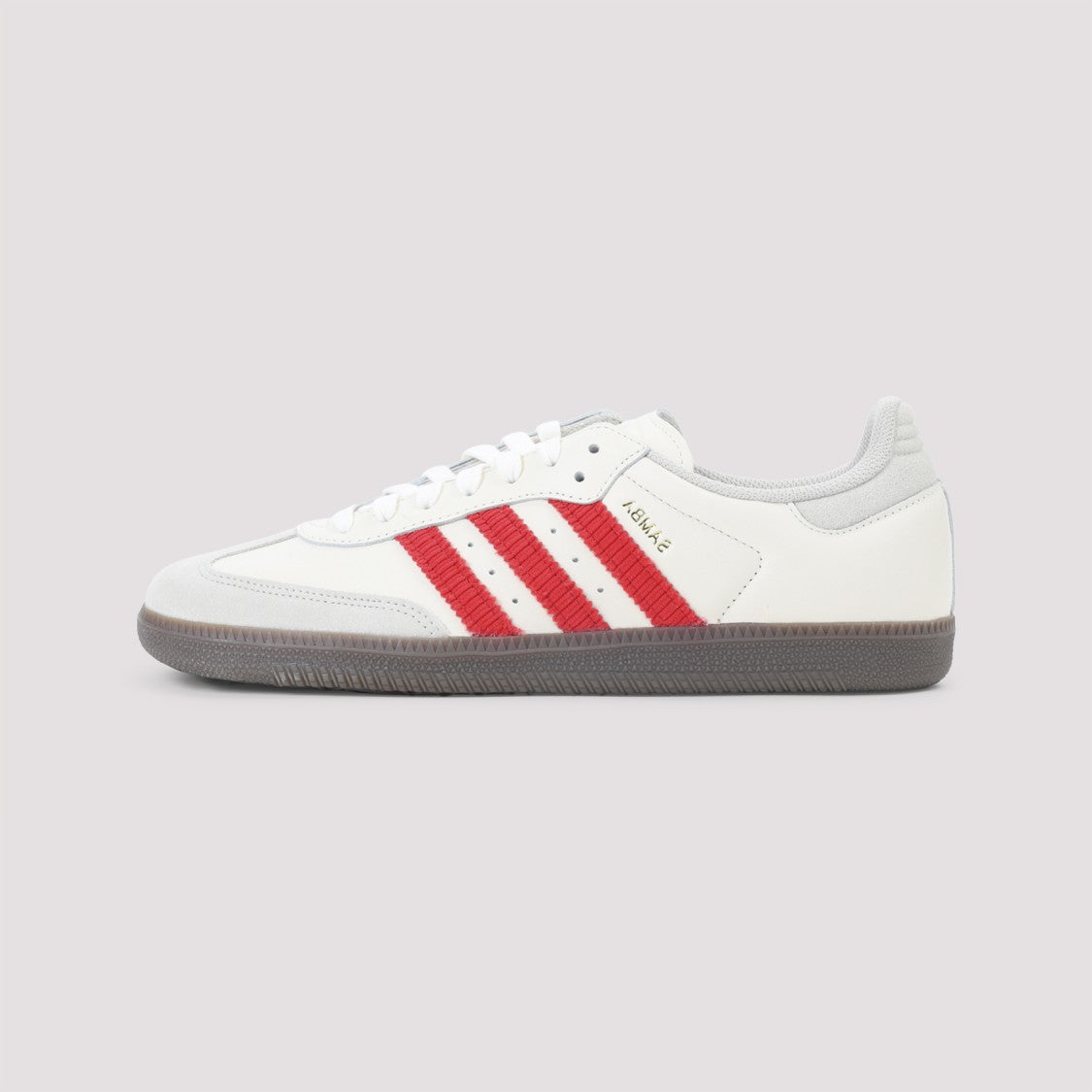 Adidas Low-Top Leather Sneakers With Bold Red Stripes