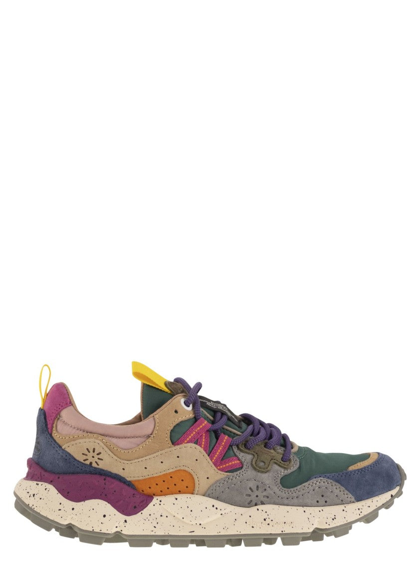 Flower Mountain Yamano 3 - Sneakers In Suede And Technical Fabric