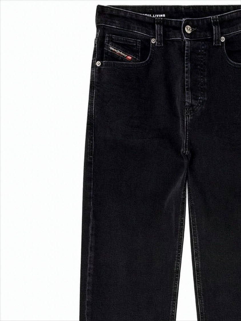 Diesel Black Straight-Leg Denim Pants