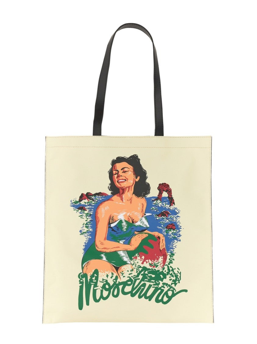 Moschino Hawaiian Print Tote Bag