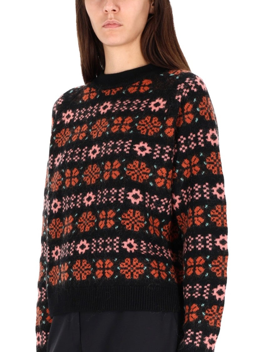 Paul Smith Floral Pattern Merino Wool Sweater