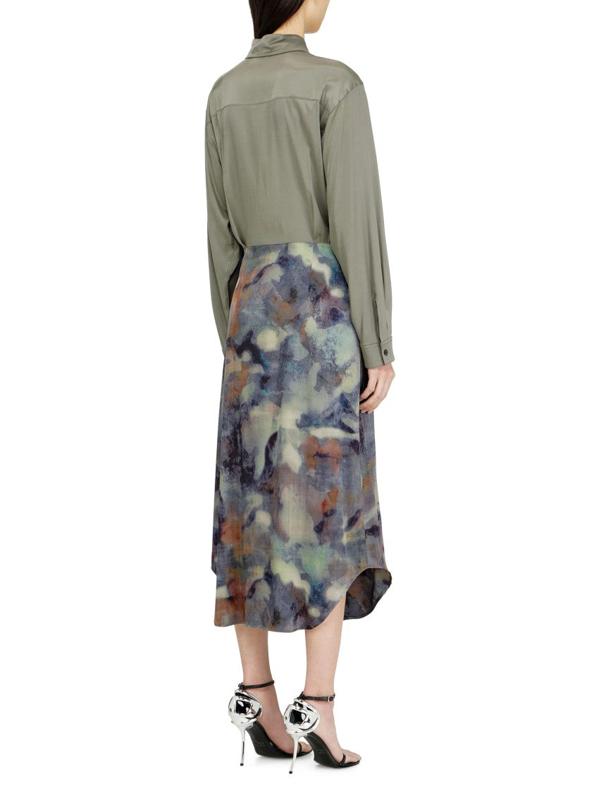 Diesel Shirt-Style Midi Dress With Tied Waist