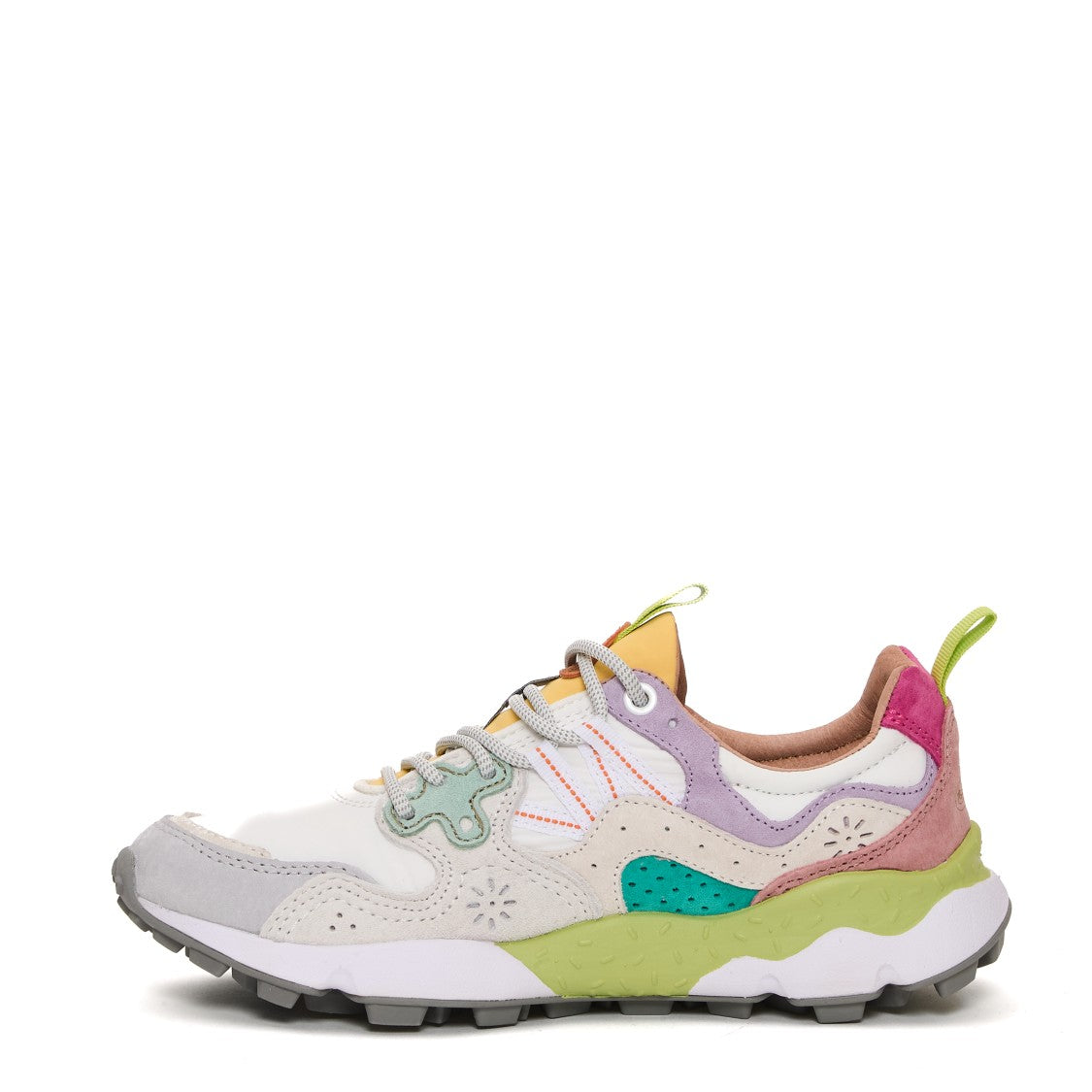 Flower Mountain Yamano Bianco Sneakers With Colorful Accents