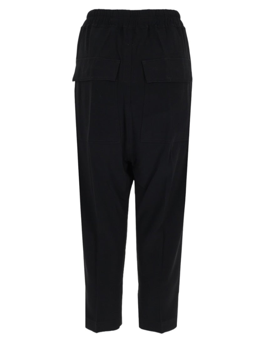 Rick Owens Cropped Trousers With Relaxed Fit And Adjustable Drawstring