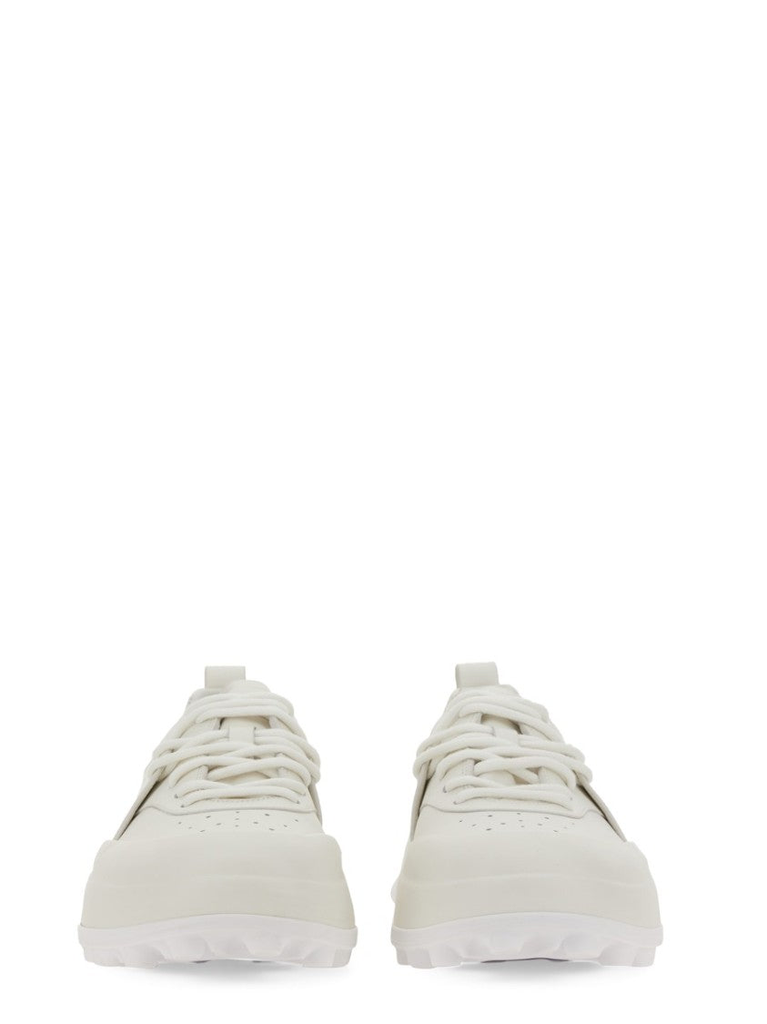 Jil Sander Orb Leather Sneakers With Chunky Sole