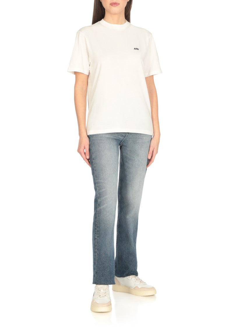 Autry White Medalist Low Suede-Blend Sneakers