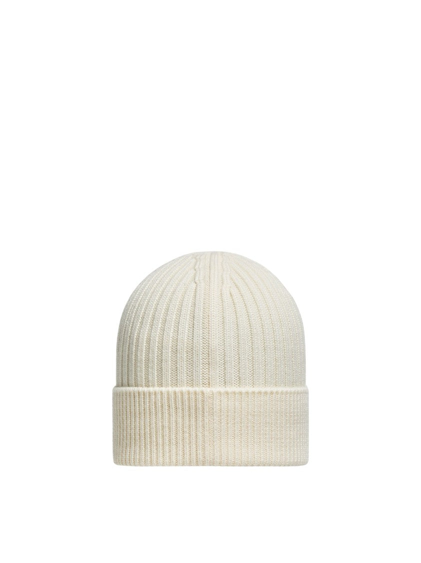 Moncler Grenoble Berretto Tricot Rib Knit Virgin Wool Beanie