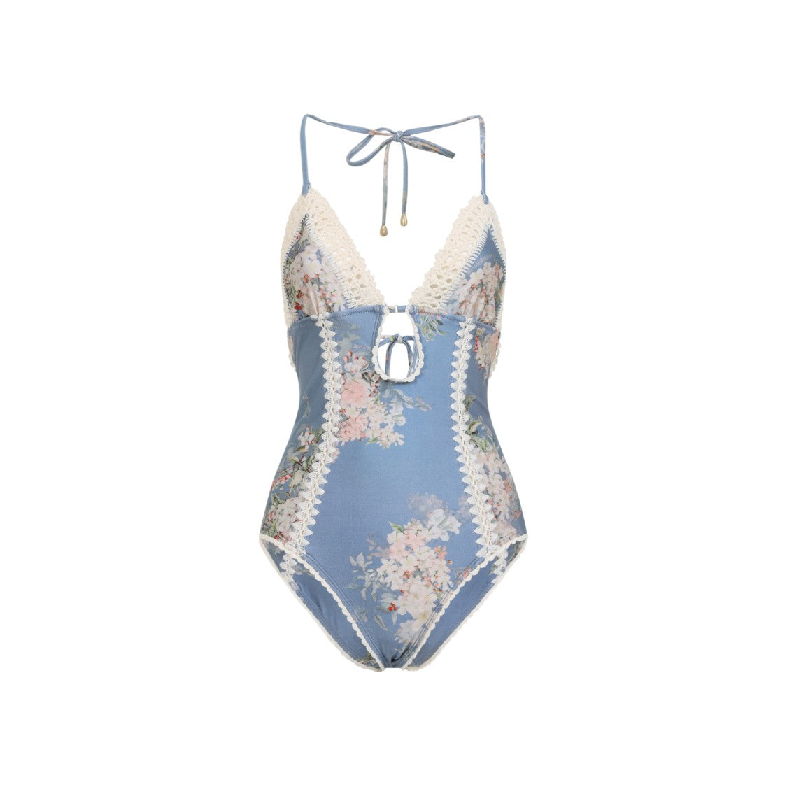 Zimmermann Plunging Neckline Swimsuit With Lace Trim