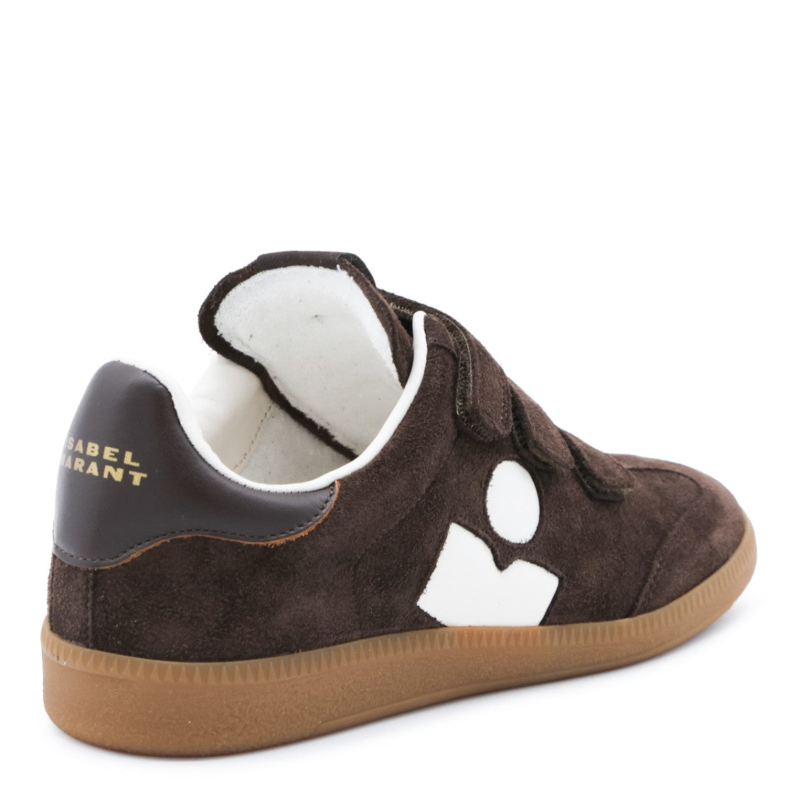 Isabel Marant Dark Brown Suede Velcro Sneakers